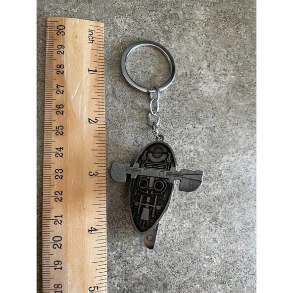 5/$20 Star Wars Slave One 1 Silver Metal Keychain Sci Fi Fan Gift Boba Fett - Picture 4 of 4